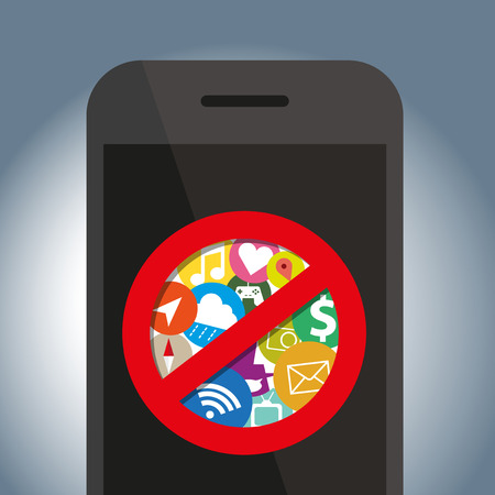 Signes icon do not use on mobile phoneのイラスト素材