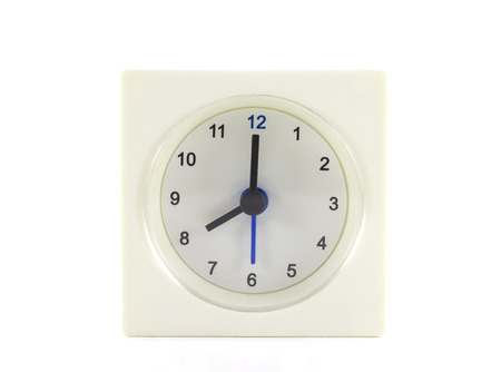 The clock isolated on white background 8 O\'Clockの写真素材