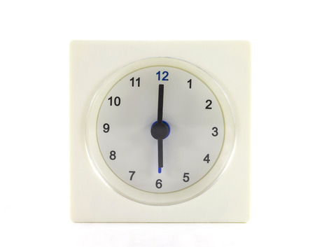 The clock isolated on white background 6 O\'Clockの写真素材