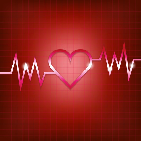 Heart shape concept with pulsationのイラスト素材