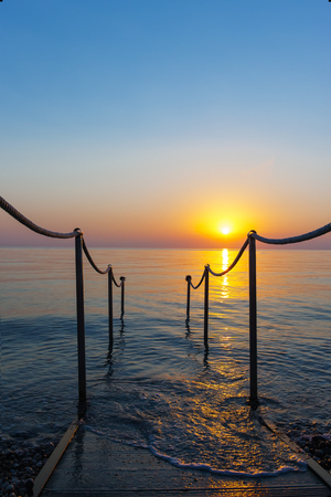 Sea sunrise, Mediterranean Sea, Dramatic sunriseの写真素材