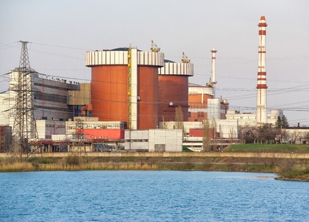 Nuclear power plant in the city of Yuzhnoukrainskのeditorial素材