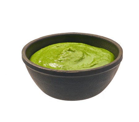 Wasabi sauce isolated on white background.Wasabi for sushi and rollsの写真素材