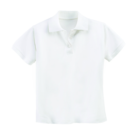 Hands holding a white clean shirt の写真素材