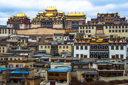 Songzanlin - Tibetan Monastery in Shangrila, Yunnan, Chinaのeditorial素材
