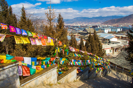 Tibetan prayer flags brand beliefsの写真素材