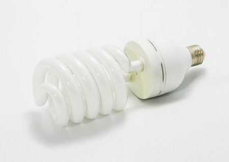 bulb spiral isolated on white background 