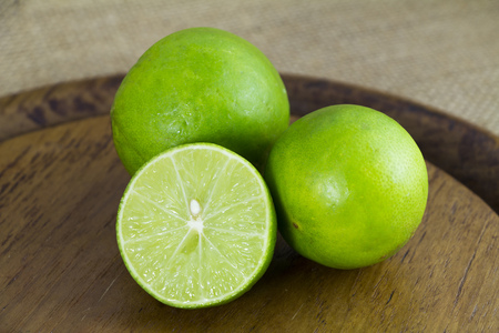 Asia fresh green lemon cutting groupの写真素材