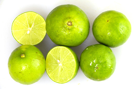 Asia fresh green lemon cutting groupの写真素材