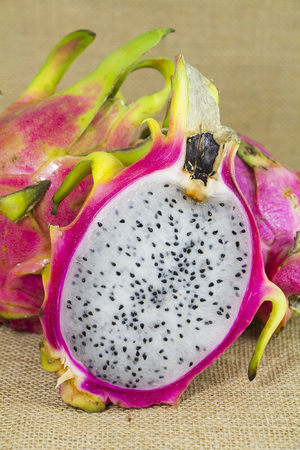Freash Dragon Fruit form Thailand Group Shotの写真素材