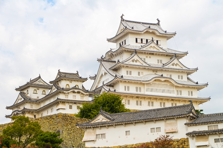 Himeji Castle in Kansai Kyoto Japan HDR Style High Dynamic Rangeのeditorial素材