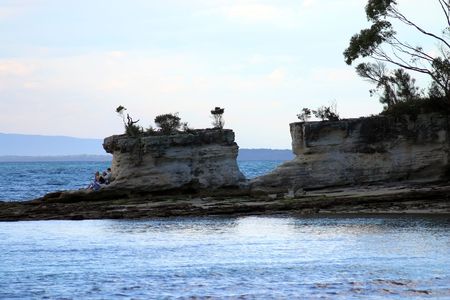 Dusk on the beach in Booderee National Park. Jervis Bay. Australia.の写真素材