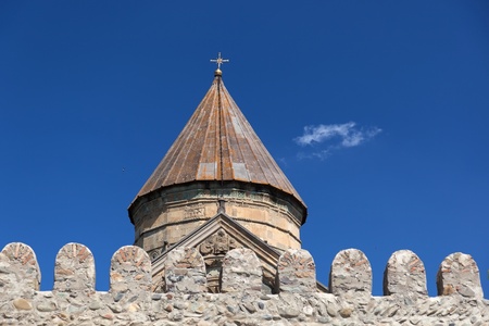 Wall in front of Svetitskhoveli church. Mtskheta. Georgia.の写真素材