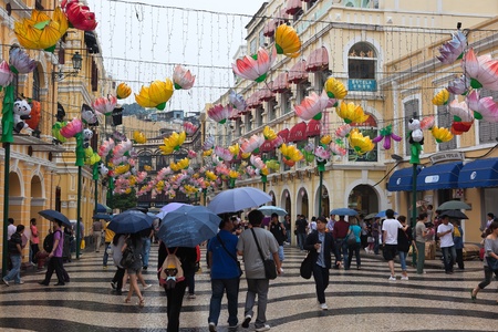 Largo do Senado, Senado Square. Macau.のeditorial素材