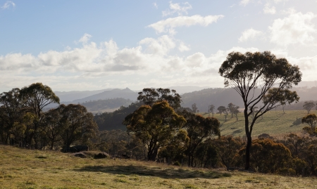 Autumn in countryside tablelands near Oberon  NSW  Australia 