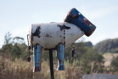 Roadside letter box  Country NSW  Australia のeditorial素材