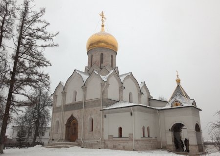 Cathedral of Nativity of Virgin in Savvino Storozhevsky monastery  Zvenigorod  Russia の写真素材