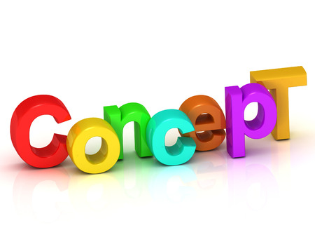 concept 3d inscription bright volume letter on white backgroundの写真素材