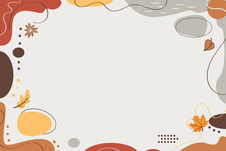 abstract background with autumn element theme color paletteのイラスト素材
