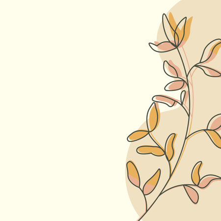 boho minimalist background template for social media, invitation, poster, eventのイラスト素材