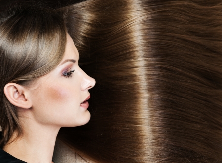 Beautiful Woman with Healthy Long Hairの写真素材