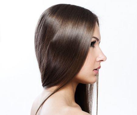 Beautiful Woman with Healthy Long Hairの写真素材