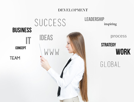 Portrait of smiling business womanの写真素材