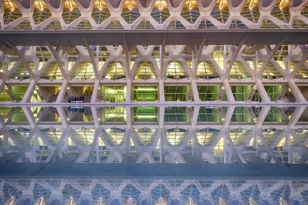 The City of Arts and Sciences is an entertainment-based cultural and architectural complex in the city of Valencia, Spain. It is the most important modern tourist destination in the city of Valencia and one of the most relevant in Spain, designed by archiのeditorial素材