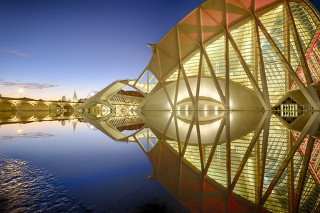 The City of Arts and Sciences is an entertainment-based cultural and architectural complex in the city of Valencia, Spain. It is the most important modern tourist destination in the city of Valencia and one of the most relevant in Spain, designed by archiのeditorial素材