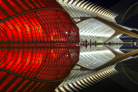 The City of Arts and Sciences is an entertainment-based cultural and architectural complex in the city of Valencia, Spain. It is the most important modern tourist destination in the city of Valencia and one of the most relevant in Spain, designed by archiのeditorial素材