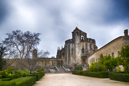 The medieval castle and monastery of Tomar, Portugalのeditorial素材