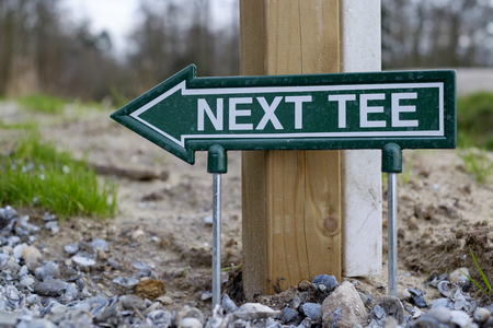Next tee pointer on the golf courseの写真素材