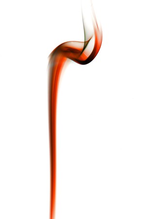 orange smoke on white backgroundの写真素材