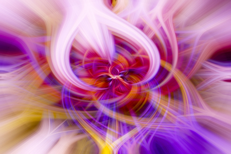 abstract color background from waving and twisted light fibersの写真素材