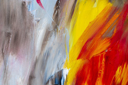 Abstract art background. Oil painting on canvas. Multicolored bright texture. Fragment of artwork. Brushstrokes of paint. Modern art.の写真素材