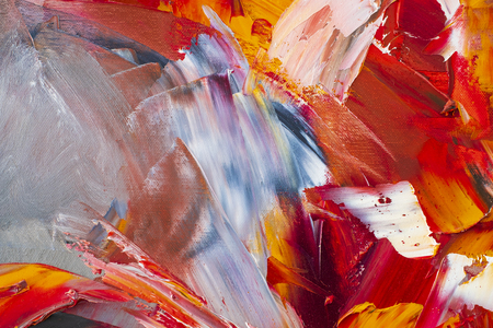 Abstract art background. Oil painting on canvas. Multicolored bright texture. Fragment of artwork. Brushstrokes of paint. Modern art.の写真素材