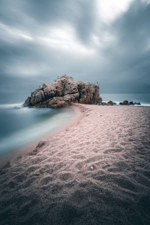 Dramatic scenery on the beachの写真素材