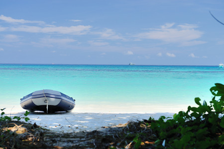 Thailand beatiful beach at Tachai islandの写真素材