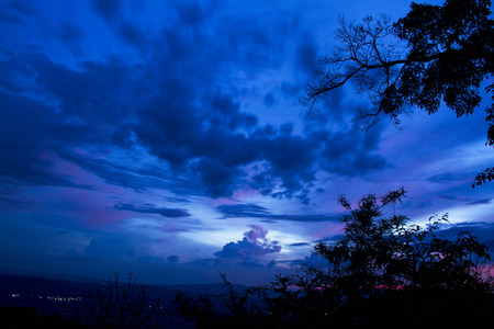 beautiful asia tropical landscape sunset mountain viewの写真素材