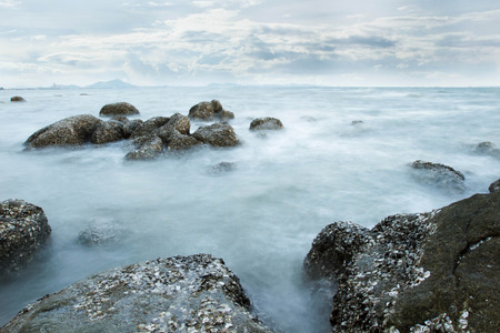 For some time, the sea feels cool and comfortable の写真素材
