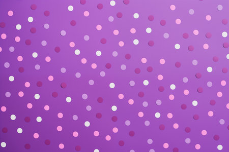 Purple polka dot background. Vector illustration for your design.の素材