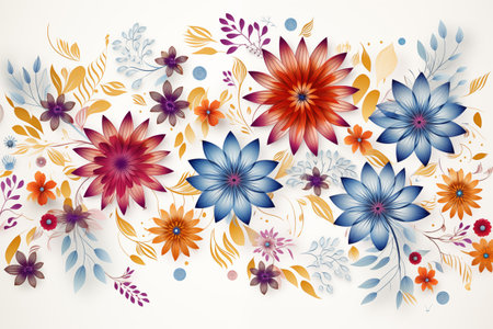 Floral background with colorful flowers. Vector illustration. Eps 10.の素材