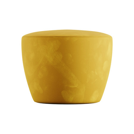 3d render of yellow flower pot isolated on white background with clipping pathの写真素材