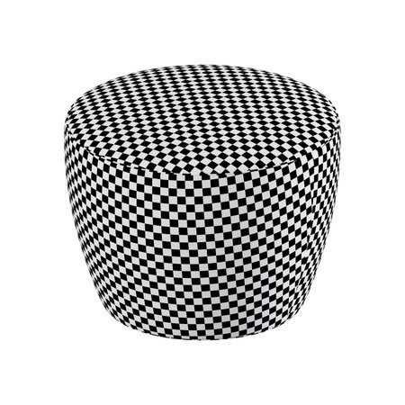 Black and white checkered cylinder isolated on white background. Vector illustration.の写真素材