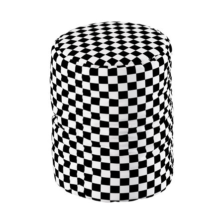Black and white checkered cylinder isolated on white background. Vector illustration.の写真素材