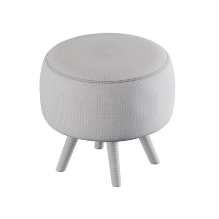 Stool isolated on white background. Clipping path included. 3d renderの写真素材
