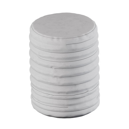 Stack of white coasters isolated on white background. 3d renderの写真素材