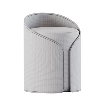 White armchair isolated on white background. Clipping path included.の写真素材