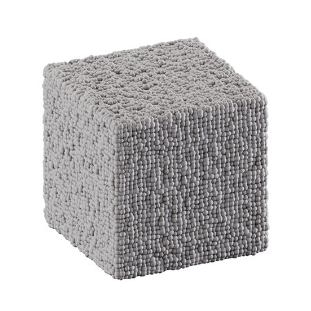 Gray pouf isolated on a white background. 3d rendering.の写真素材