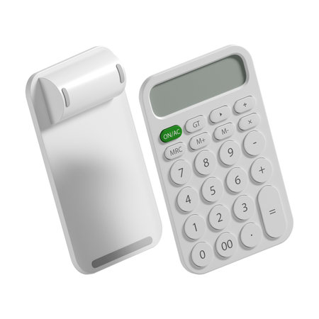 Realistic Calculator isolated on white background. Vector illustration.の写真素材